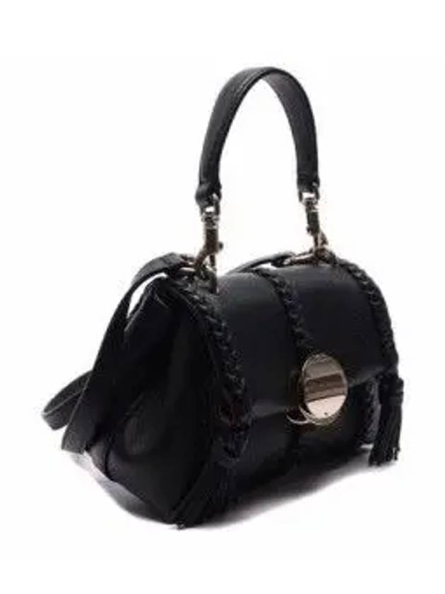 Penelope Mini Grained Leather Shoulder Bag Black - CHLOE - BALAAN 4