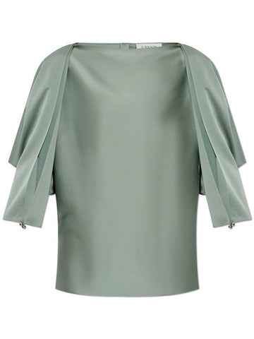 Lanvin Satin Top, Women's, Green - LANVIN - BALAAN 1