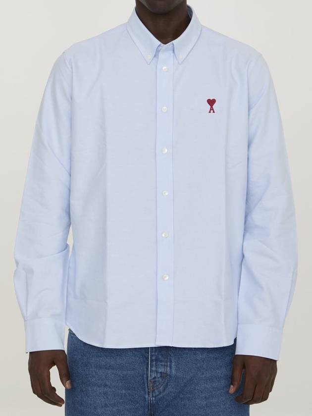 De Coeur Long Sleeve Shirt Light Blue - AMI - BALAAN 1