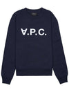 Elisa Logo Print Sweatshirt Navy - A.P.C. - BALAAN 11