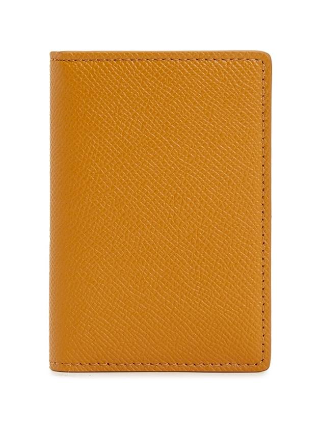 Stitched Bi-Fold Leather Card Wallet Mustard - MAISON MARGIELA - BALAAN 3