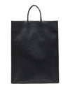 3D Shopper Embossed Logo L-PU Tote Bag Black - DIESEL - BALAAN 3