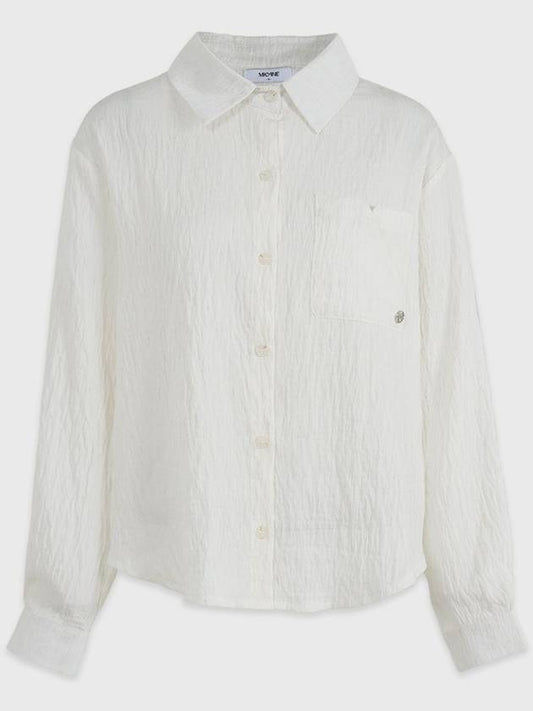 Coconut loose fit linen shirt ivory - MICANE - BALAAN 1