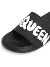 Men's Graffiti Rubber Pool Slippers Black - ALEXANDER MCQUEEN - BALAAN 8