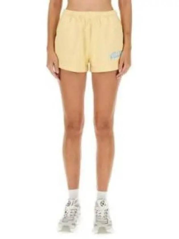 Straight Cotton Shorts Light Yellow - SPORTY & RICH - BALAAN 2