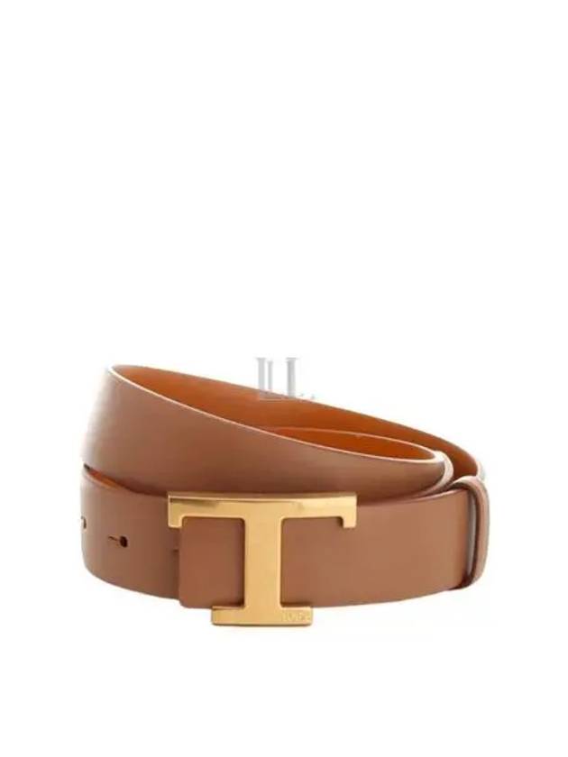 T Timeless Leather Belt Brown - TOD'S - BALAAN 2