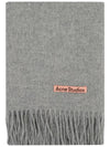 Wool Fringe Scarf Light Grey Melange - ACNE STUDIOS - BALAAN 2