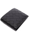 Intrecciato Leather Half Wallet Black - BOTTEGA VENETA - BALAAN 6