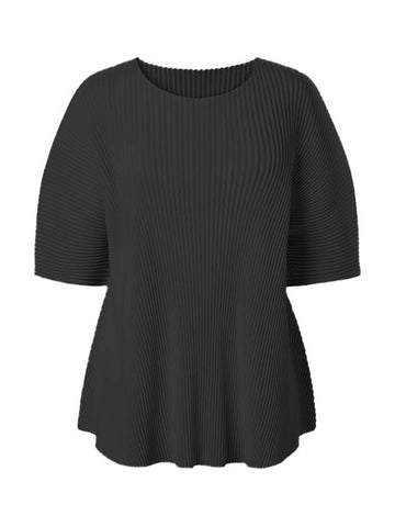 Women s Volume Flare Pleated Top Black - MONPLISSE - BALAAN 1