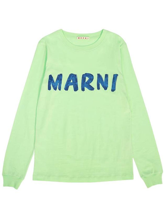 Logo Long Sleeve T-Shirt Green - MARNI - BALAAN 2