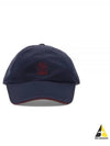 Embroidered Logo Curved Peak Ball Cap Navy - BRUNELLO CUCINELLI - BALAAN 2