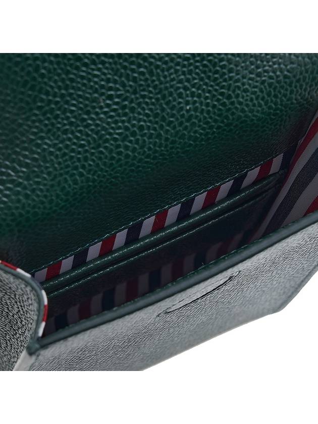 4-Bar Stripe Phone Holder Cross Bag Dark Green - THOM BROWNE - BALAAN 10