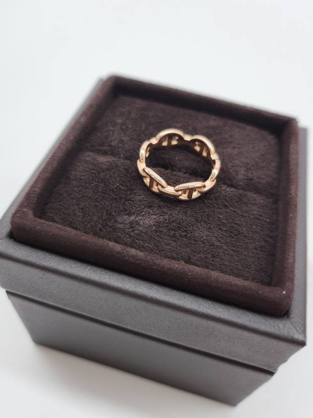 Chaine D'Ancre Enchainee Small Ring Rose Gold - HERMES - BALAAN 5