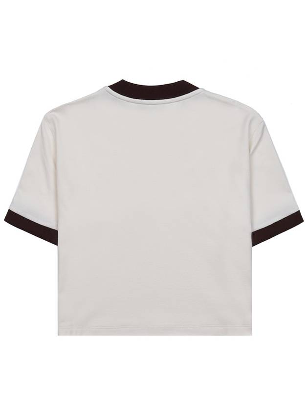 Logo Short Sleeve T-Shirt White - MIU MIU - BALAAN 3