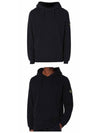 Wappen Patch Brushed Cotton Fleece Hoodie Black - STONE ISLAND - BALAAN 5