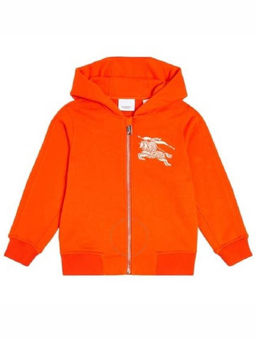 Burberry Boys Scarlet Orange Devan Equestrian Knight Design Hoodie, Size 4Y - BURBERRY - BALAAN 1