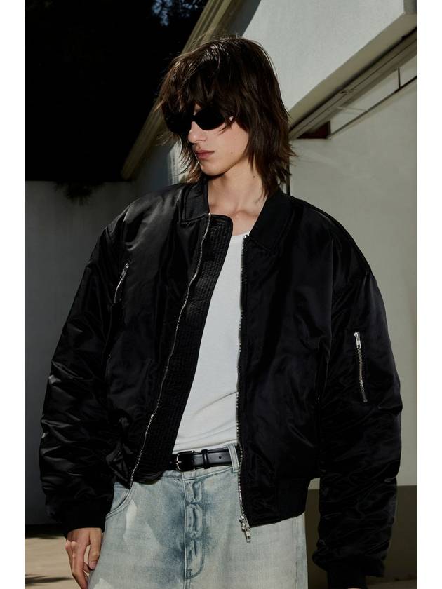 Balloon Bomber Jacket Black MA 1 Black - MUILL - BALAAN 2