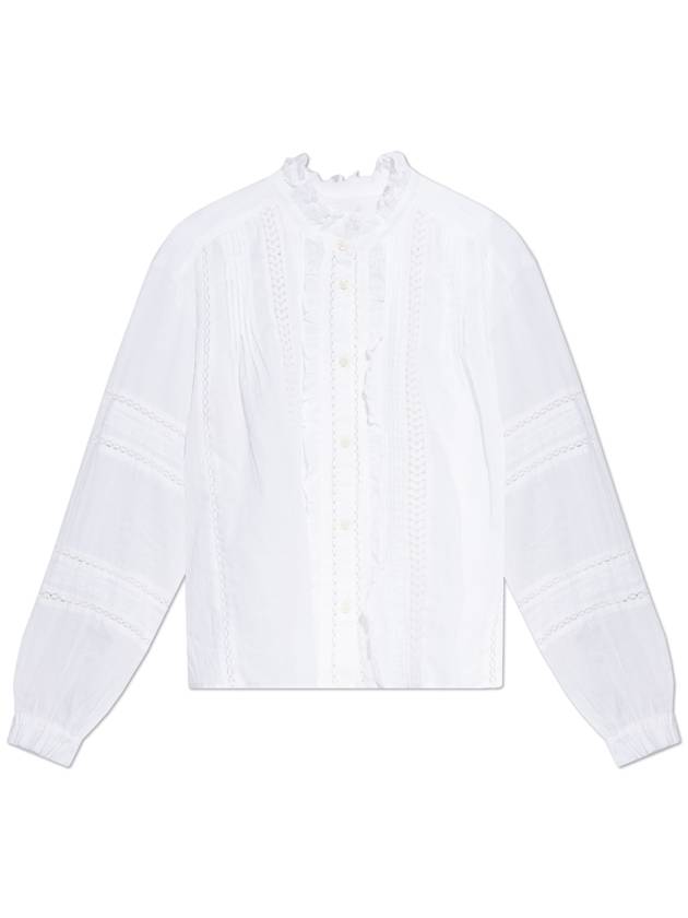 Marant Etoile Organic Cotton Shirt ‘Valda’, Women's, White - ISABEL MARANT ETOILE - BALAAN 1