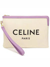 Logo Strap Small Pouch Bag White Purple - CELINE - BALAAN 2