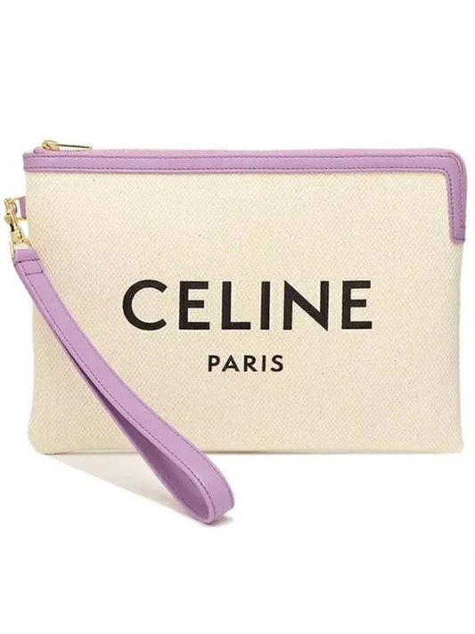 logo strap small pouch bag white purple - CELINE - BALAAN 2