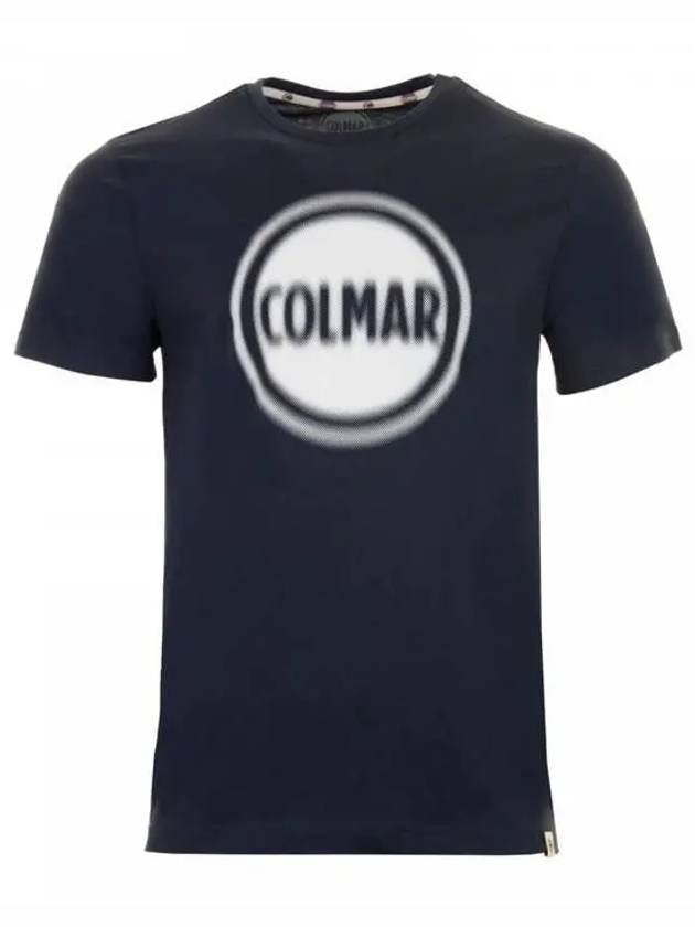 Logo Round Neck Short Sleeve T-Shirt Navy - COLMAR - BALAAN 2