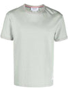 Men's 4 Bar Patch Short Sleeve T-Shirt Green - THOM BROWNE - BALAAN 1