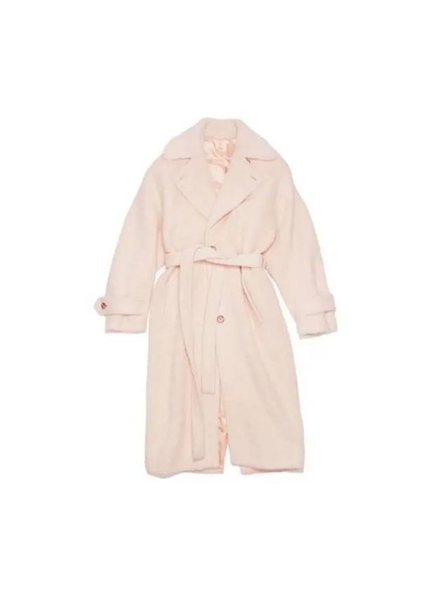 Acne Studios Single breasted boucl coat A90562 POWDER PINK - ACNE STUDIOS - BALAAN 1