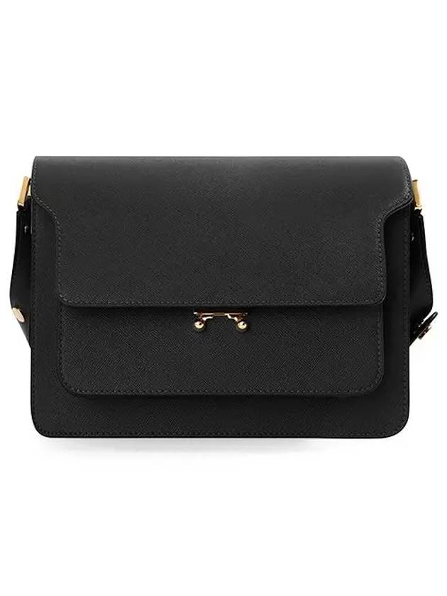 Saffiano Trunk Medium Shoulder Bag Black - MARNI - BALAAN 2