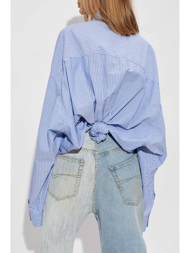 Balenciaga Shirt With Stripe Pattern, Women's, Blue - BALENCIAGA - BALAAN 4