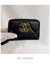 19 Lambskin Gold Zipper Card Wallet Black - CHANEL - BALAAN 4