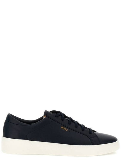 Lace-Up Low-Top Sneakers Dark Blue - HUGO BOSS - BALAAN 2