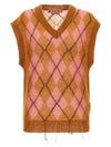 Argyle Floating Thread Mohair Vest Camellia - MARNI - BALAAN 2