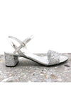 5X933B Glitter Middle Heel SandalsSilver - MIU MIU - BALAAN 2