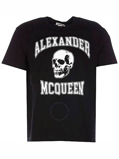 Logo Organic Cotton T-Shirt Black - ALEXANDER MCQUEEN - BALAAN 2