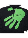 Men's Hand Print Cotton Hoodie Black - MSGM - BALAAN 7