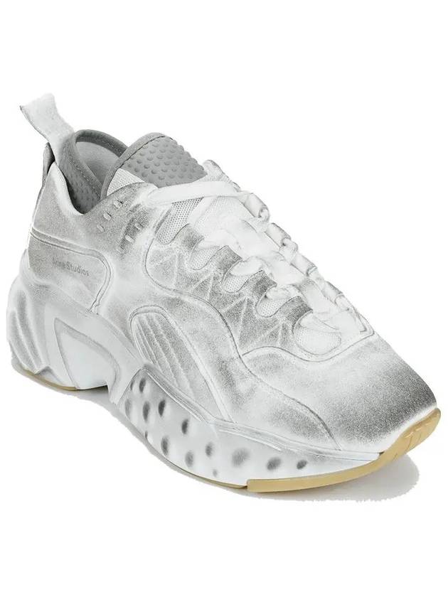 Manhattan Tumbled Low Top Sneakers White - ACNE STUDIOS - BALAAN 5