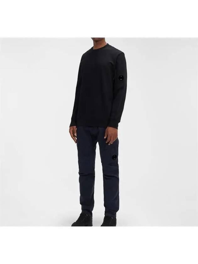 Men's Lens Wappen Diagonal Sweatshirt Black - CP COMPANY - BALAAN 4