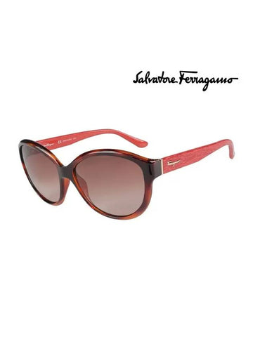 Plastic Cat eye Sunglasses Brown - SALVATORE FERRAGAMO - BALAAN 1