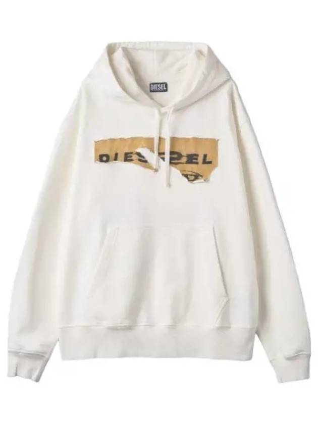 Max Pope Hooded White Sweatshirt - DIESEL - BALAAN 1