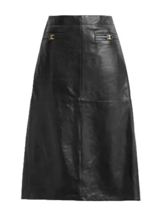 Long leather skirt women s - COACH - BALAAN 1