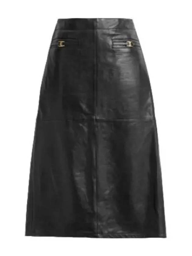 Long leather skirt CM306 BLK - COACH - BALAAN 2