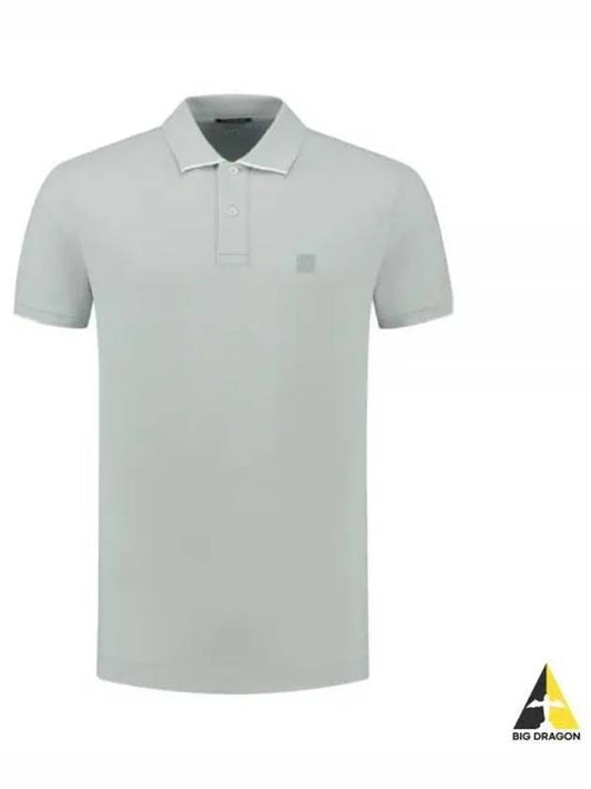 Metropolis Logo Badge Striped Polo Shirt Grey - CP COMPANY - BALAAN 2