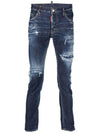 Distressed Tapered Jeans Blue - DSQUARED2 - BALAAN 1