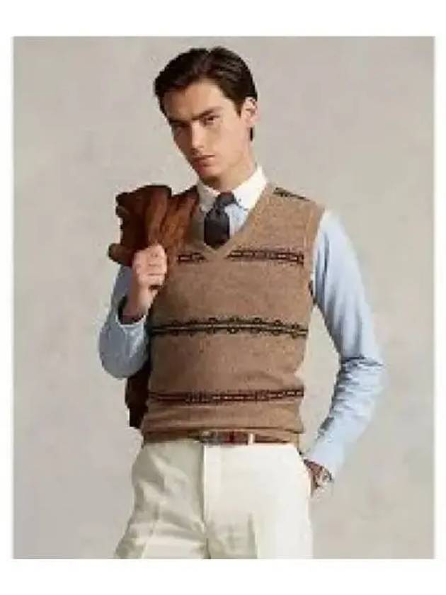 Fair Isle Wool Sweater Vest Beige - POLO RALPH LAUREN - BALAAN 2