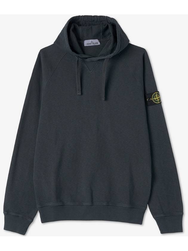 Malfile Fleece Garment Dyed Hoodie Grey - STONE ISLAND - BALAAN 2