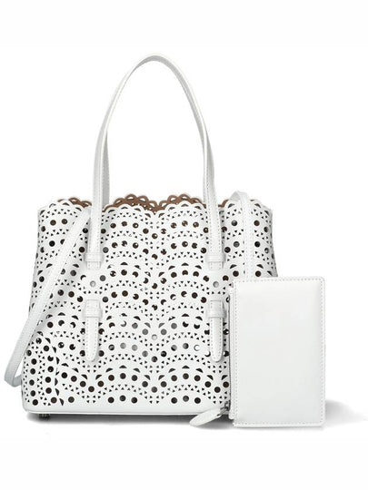 Mina 25 Wave Lux Calfskin Tote Bag White - ALAIA - BALAAN 2