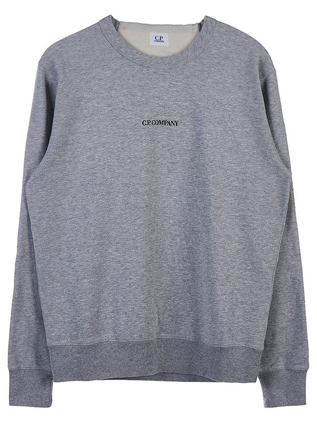 Light Fleece Small Logo Sweatshirt Grey - CP COMPANY - BALAAN 10