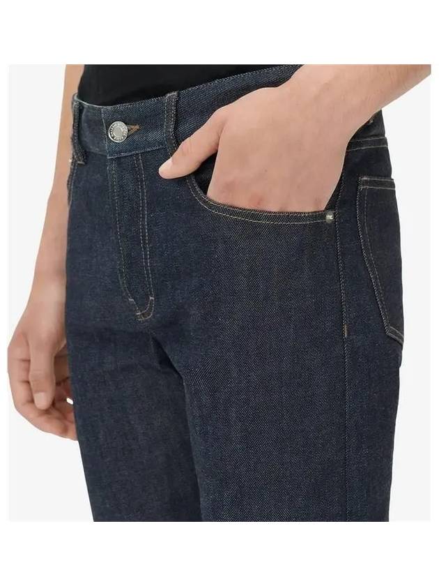 Men's Slim Fit Denim Jean Indigo Blue - MAISON KITSUNE - BALAAN 5