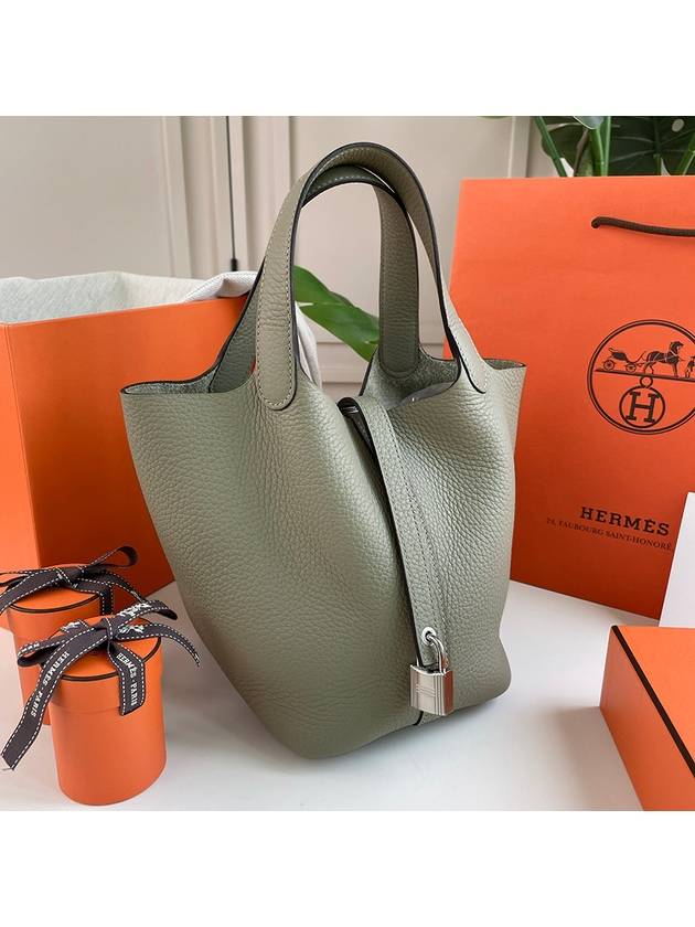 Picotin Lock 18 Tote Bag Sauge - HERMES - BALAAN 5