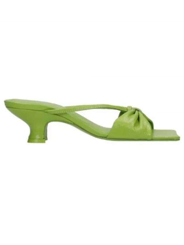 Freya Knot Detail Heel Mule Light Green - BY FAR - BALAAN 2